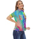 Fluid Art - Contemporary And Flowy Women s Short Sleeve Double Pocket Shirt View2