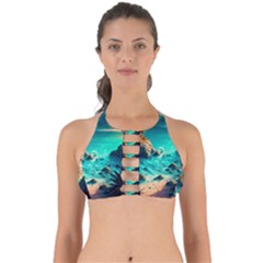 Tropical Paradise Beach Ocean Shore Sea Fantasy Perfectly Cut Out Bikini Top