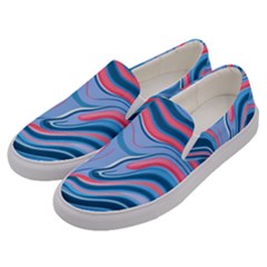 Fluid Art - Abstract And Modern Men s Canvas Slip Ons by GardenOfOphir