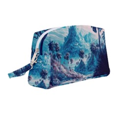 Tropical Winter Fantasy Landscape Paradise Wristlet Pouch Bag (medium) by Pakemis