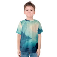 Ai Generated River Forest Woods Outdoors Kids  Cotton Tee