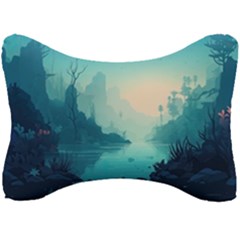 Ai Generated River Forest Woods Outdoors Seat Head Rest Cushion