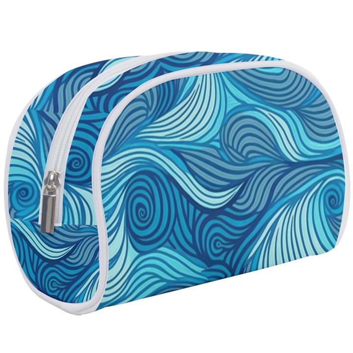 Ocean Waves Sea Abstract Pattern Water Blue Make Up Case (Large)