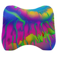 Liquid Art Pattern - Fluid Art - Marble Art - Liquid Background Velour Head Support Cushion by GardenOfOphir
