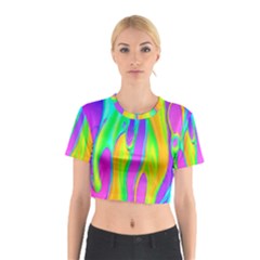 Fluid Background - Fluid Artist - Liquid - Fluid - Trendy Cotton Crop Top by GardenOfOphir