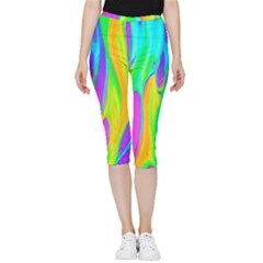 Fluid Background - Fluid Artist - Liquid - Fluid - Trendy Inside Out Lightweight Velour Capri Leggings  by GardenOfOphir