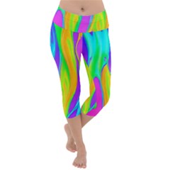 Fluid Background - Fluid Artist - Liquid - Fluid - Trendy Lightweight Velour Capri Yoga Leggings by GardenOfOphir