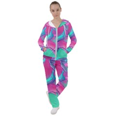 Marble Background - Abstract - Artist - Artistic - Colorful Women s Tracksuit by GardenOfOphir
