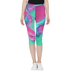 Marble Background - Abstract - Artist - Artistic - Colorful Inside Out Lightweight Velour Capri Leggings 