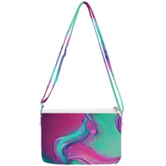 Marble Background - Abstract - Artist - Artistic - Colorful Double Gusset Crossbody Bag