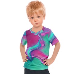 Marble Background - Abstract - Artist - Artistic - Colorful Kids  Sports Tee