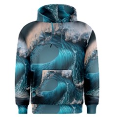 Tsunami Waves Ocean Sea Water Rough Seas 2 Men s Core Hoodie by Pakemis