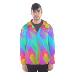 Curvy Contemporary - Flow - Modern - Contemporary Art - Beautiful Men s Hooded Windbreaker by GardenOfOphir