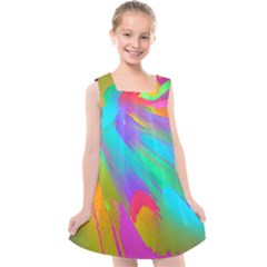 Curvy Contemporary - Flow - Modern - Contemporary Art - Beautiful Kids  Cross Back Dress by GardenOfOphir