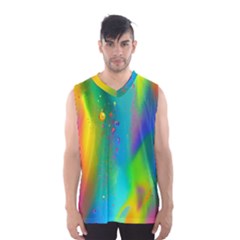 Liquid Shapes - Fluid Arts - Watercolor - Abstract Backgrounds Men s Basketball Tank Top by GardenOfOphir