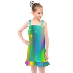 Liquid Shapes - Fluid Arts - Watercolor - Abstract Backgrounds Kids  Overall Dress by GardenOfOphir