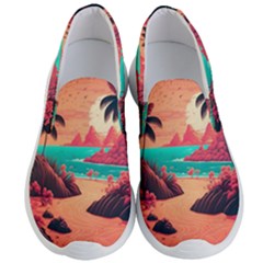 Tropical Beach Sea Jungle Ocean Landscape Men s Lightweight Slip Ons