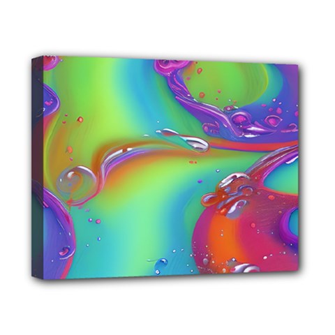 Modern Abstract Liquid Art Pattern Canvas 10  X 8  (stretched) by GardenOfOphir