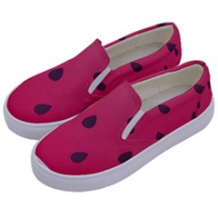 Watermelon Fruit Summer Red Fresh Food Healthy Kids  Canvas Slip Ons by Wegoenart