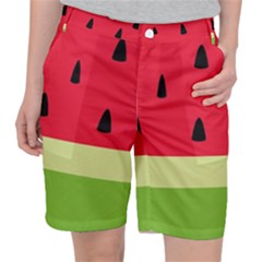 Watermelon Fruit Food Healthy Vitamins Nutrition Pocket Shorts by Wegoenart