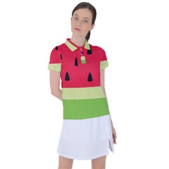 Watermelon Fruit Food Healthy Vitamins Nutrition Women s Polo Tee