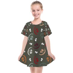 Art Halloween Pattern Creepy Design Digital Papers Kids  Smock Dress by Wegoenart