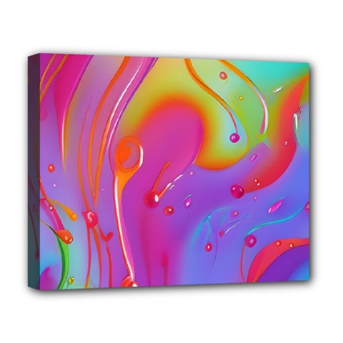 Beautiful Fluid Shapes In A Flowing Background Deluxe Canvas 20  X 16  (stretched) by GardenOfOphir