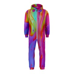 Beautiful Fluid Shapes In A Flowing Background Hooded Jumpsuit (kids) by GardenOfOphir