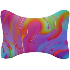 Beautiful Fluid Shapes In A Flowing Background Seat Head Rest Cushion by GardenOfOphir