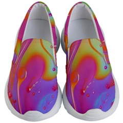 Beautiful Fluid Shapes In A Flowing Background Kids Lightweight Slip Ons by GardenOfOphir