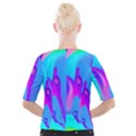 Colorful Abstract Fluid Art Pattern Cropped Button Cardigan View2