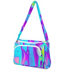 Colorful Abstract Fluid Art Pattern Front Pocket Crossbody Bag by GardenOfOphir