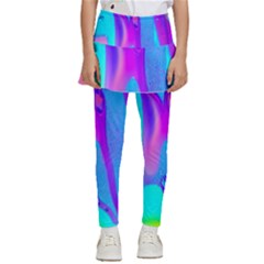 Colorful Abstract Fluid Art Pattern Kids  Skirted Pants by GardenOfOphir