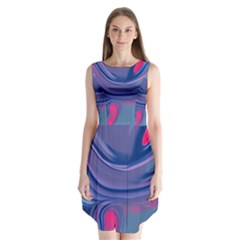 Liquid Art Pattern - Fluid Art Sleeveless Chiffon Dress   by GardenOfOphir