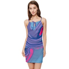 Liquid Art Pattern - Fluid Art Summer Tie Front Dress by GardenOfOphir