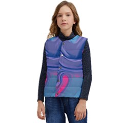 Liquid Art Pattern - Fluid Art Kid s Short Button Up Puffer Vest	 by GardenOfOphir