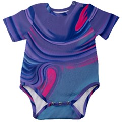 Liquid Art Pattern - Fluid Art Baby Short Sleeve Bodysuit by GardenOfOphir