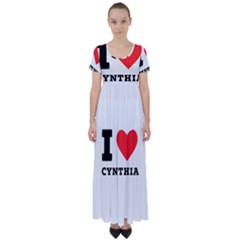 I Love Cynthia High Waist Short Sleeve Maxi Dress
