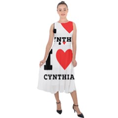 I Love Cynthia Midi Tie-back Chiffon Dress by ilovewhateva