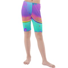 Liquid Art Pattern - Fluid Background Kids  Mid Length Swim Shorts