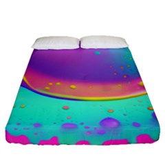 Liquid Art Pattern - Fluid Background Fitted Sheet (queen Size) by GardenOfOphir