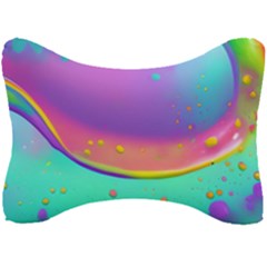 Liquid Art Pattern - Fluid Background Seat Head Rest Cushion by GardenOfOphir