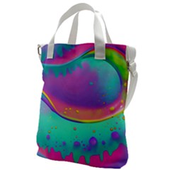 Liquid Art Pattern - Fluid Background Canvas Messenger Bag by GardenOfOphir