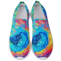 Liquid Art Pattern - Fluid Art Men s Slip On Sneakers