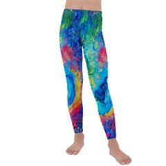 Liquid Art Pattern - Fluid Art Kids  Lightweight Velour Leggings