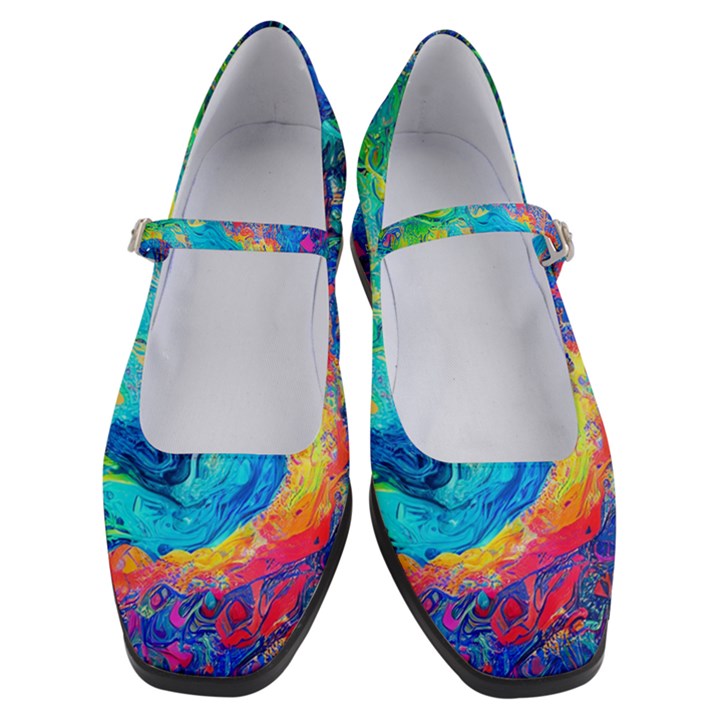 Liquid Art Pattern - Fluid Art Women s Mary Jane Shoes