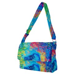 Liquid Art Pattern - Fluid Art Full Print Messenger Bag (M)