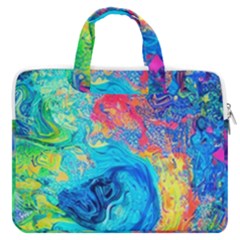 Liquid Art Pattern - Fluid Art Macbook Pro 13  Double Pocket Laptop Bag by GardenOfOphir