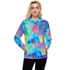 Liquid Art Pattern - Fluid Art Women s Lightweight Drawstring Hoodie