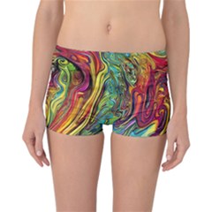 Liquid Art Pattern - Abstract Art Reversible Boyleg Bikini Bottoms by GardenOfOphir